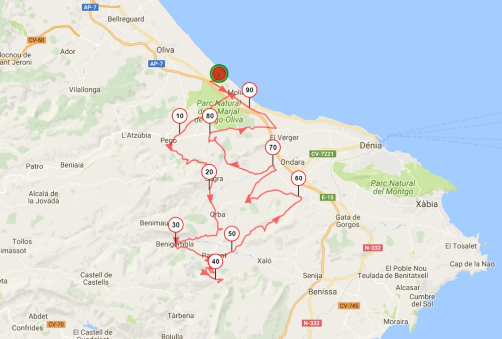Coll de Rates y cuevas