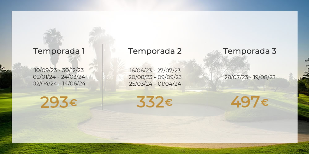 3 noches + 2 Green Fees